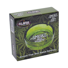 GREEN SMOKE THAT SHIT GLASS ASHTRAY GREEN SMOKE THAT SHIT GLASS ASHTRAY