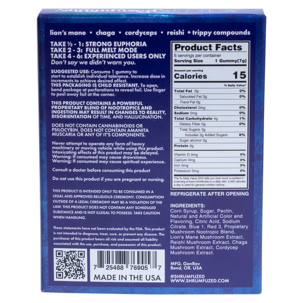 SHRUMFUZED MAX GUMMIES 6PK