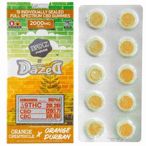 Brixz D9 Gummies Orange Creamsicle