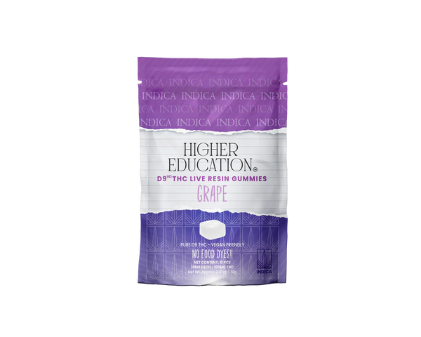 Higher Education 1200mg D9 Live Resin Gummies (30mg ea)