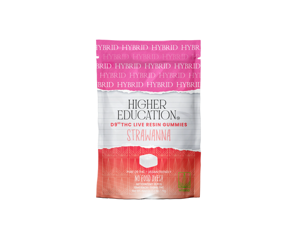 Higher Education 1200mg D9 Live Resin Gummies (30mg ea)