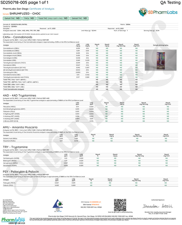 Shrumfuzed Gummies 10pk- Dark Chocolate Crunch