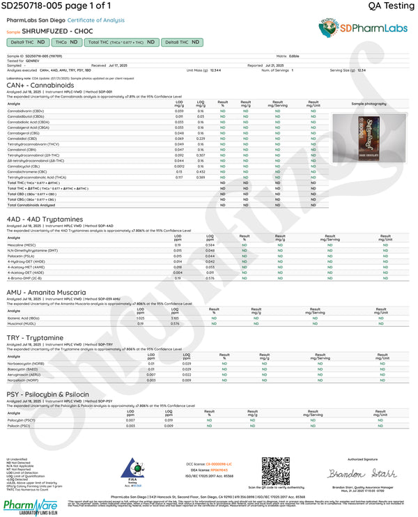Shrumfuzed Gummies 10pk- Dark Chocolate