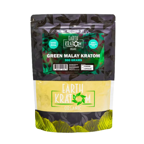500g green malay kratom powder by earth kratom