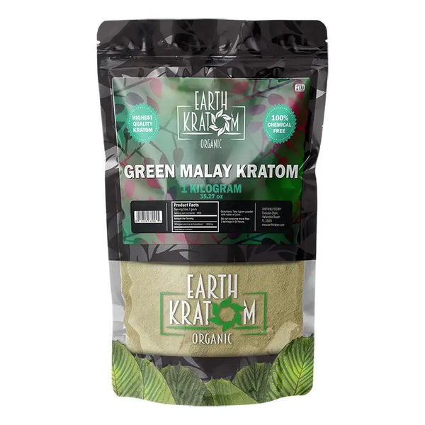 Earth Kratom- Green Malay Powder Kilo