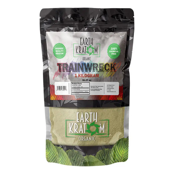 earth kratom's 1 kilo of trainwreck kratom powder