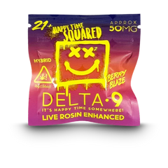 HAPPY TIME SQUARED – 50MG DELTA 9 GUMMIES (1 PACK)