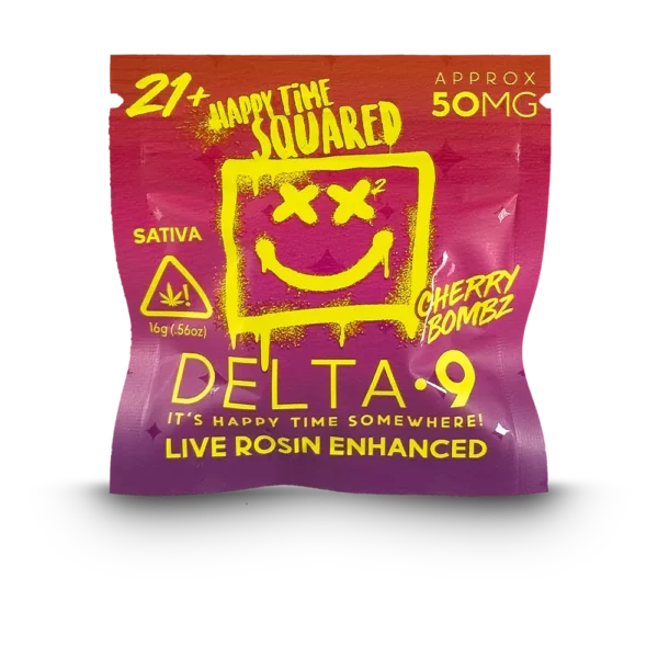 HAPPY TIME SQUARED – 50MG DELTA 9 GUMMIES (1 PACK)
